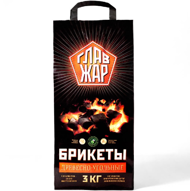 Угольные брикеты ГлавЖар 3кг