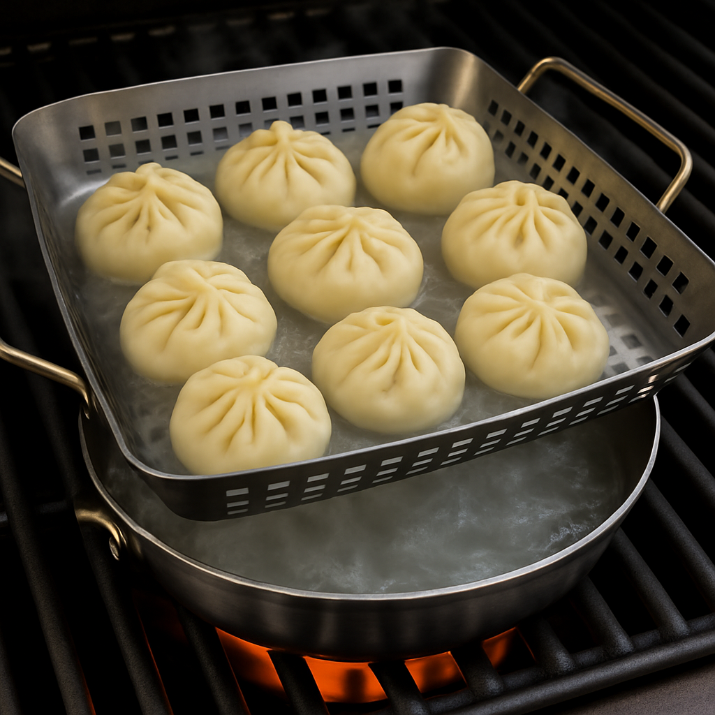 Манты на гриле Манты на гриле