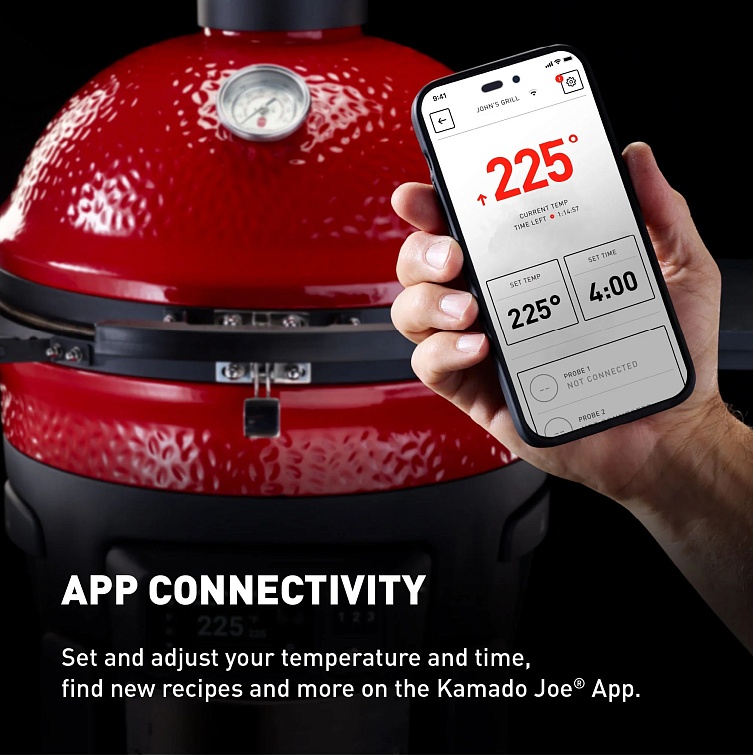 Керамический гриль Kamado Joe Big Konnected Joe II Red с электронным управлением