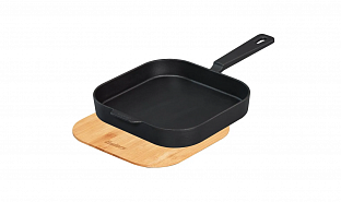 Enders Чугунная сковорода Cast Iron Pan XL с доской 