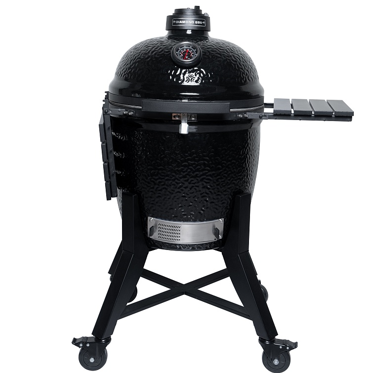 Керамический угольный гриль Diamond Egg Legend deep black