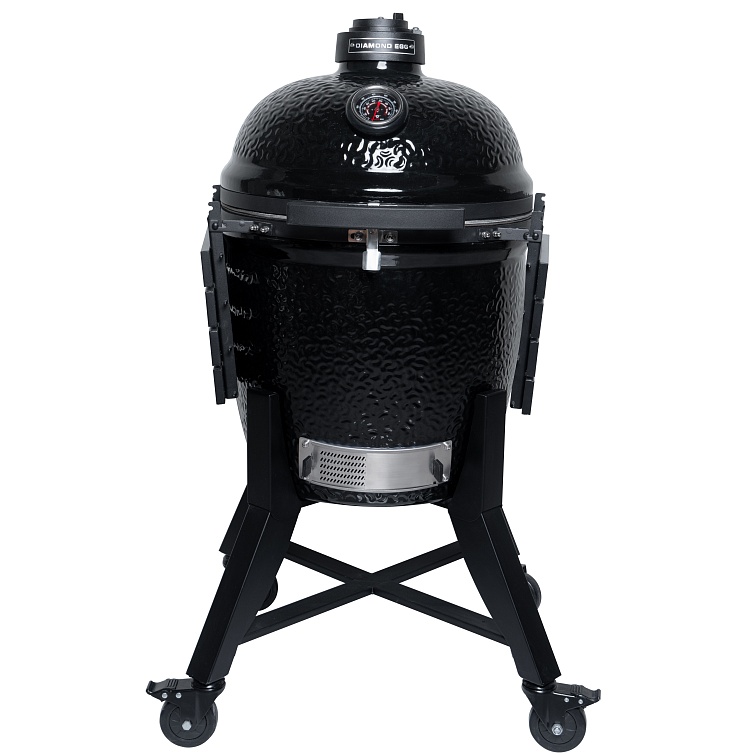 Керамический угольный гриль Diamond Egg Legend deep black