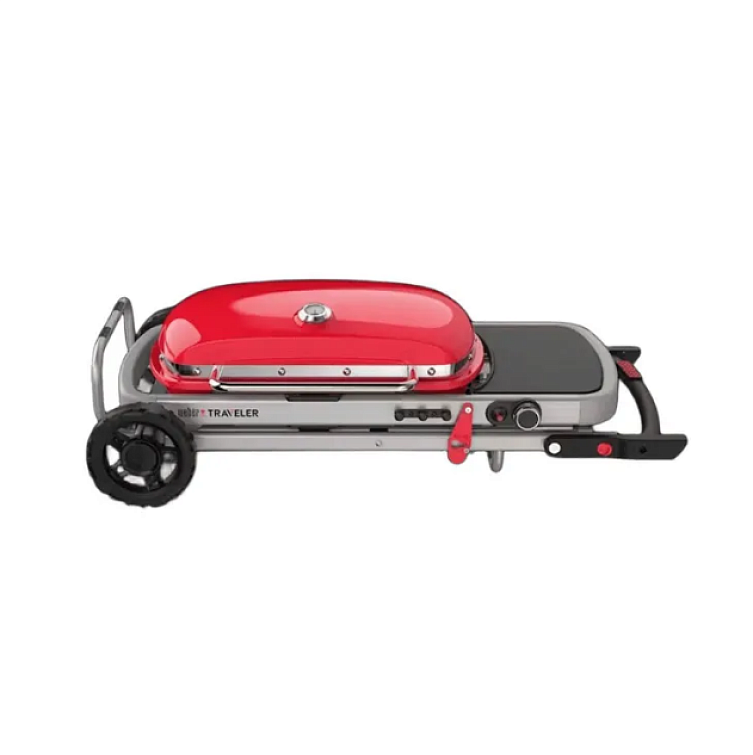 Мобильный газовый гриль Weber Traveler, красный