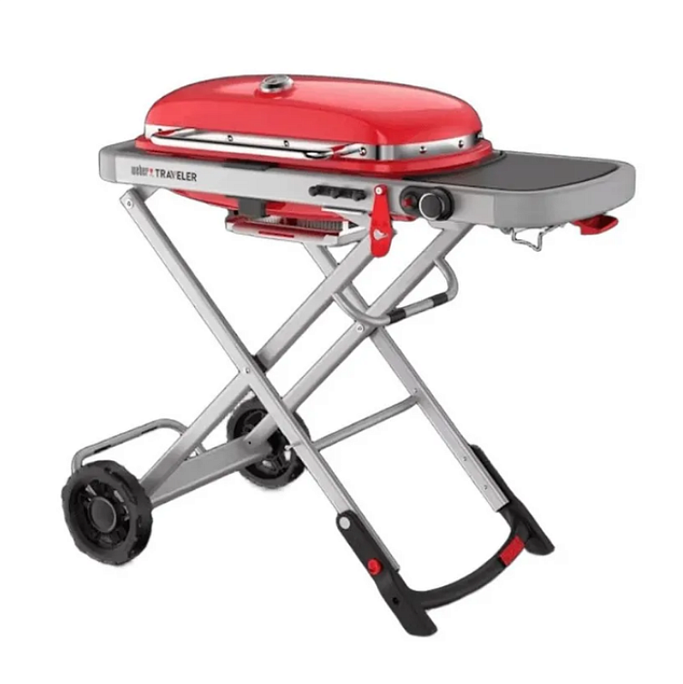 Мобильный газовый гриль Weber Traveler, красный