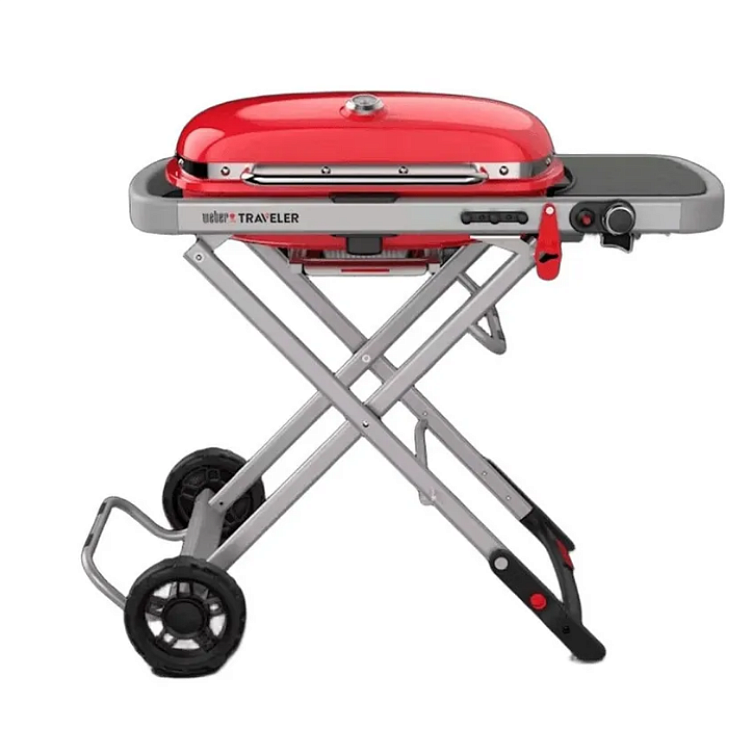 Мобильный газовый гриль Weber Traveler, красный