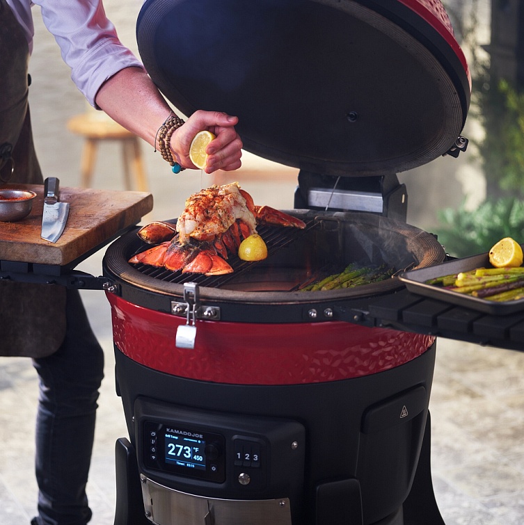 Керамический угольный гриль Kamado Joe Konnected II, 46 см