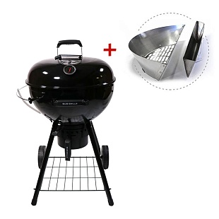 Угольный гриль SnS Kettle Black Edition,с корзиной SnS Deluxe, 57 см, черный 