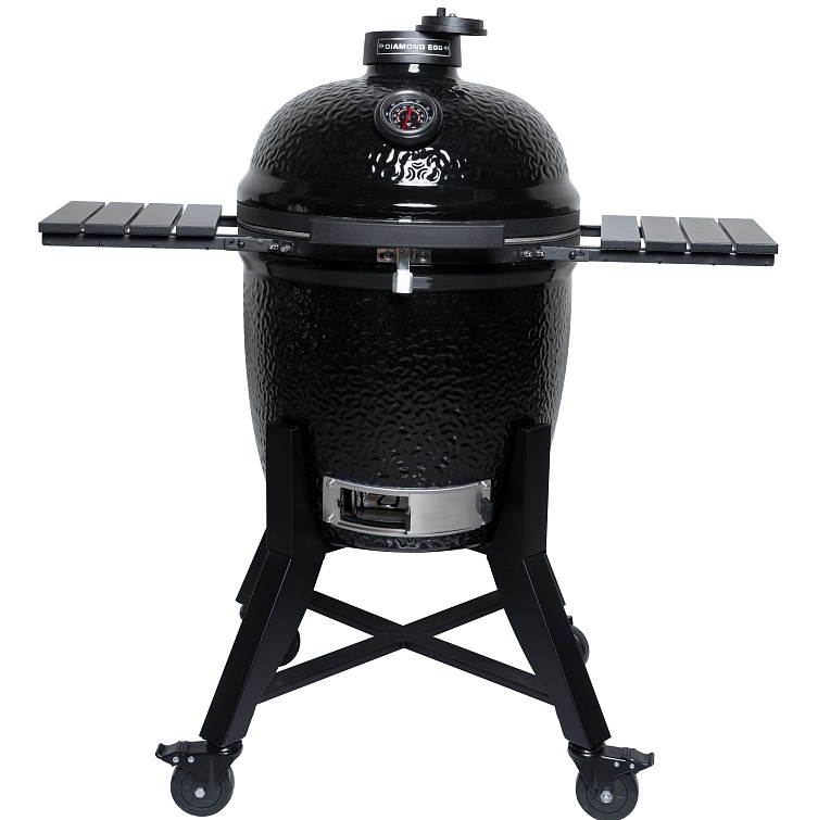 Керамический угольный гриль Diamond Egg Legend deep black