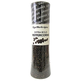 CapeHerb Специя Перец черный горошек 185г мельница 