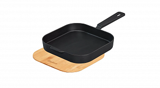 Enders Чугунная сковорода Cast Iron Pan L с доской 
