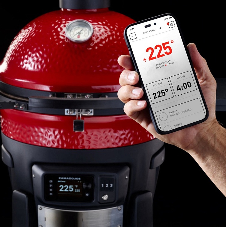 Керамический угольный гриль Kamado Joe Konnected II, 46 см