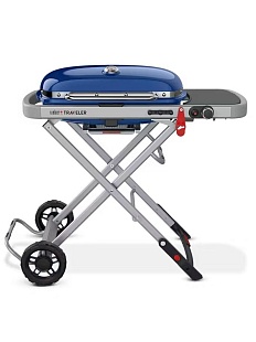 Мобильный газовый гриль Weber Traveler, синий